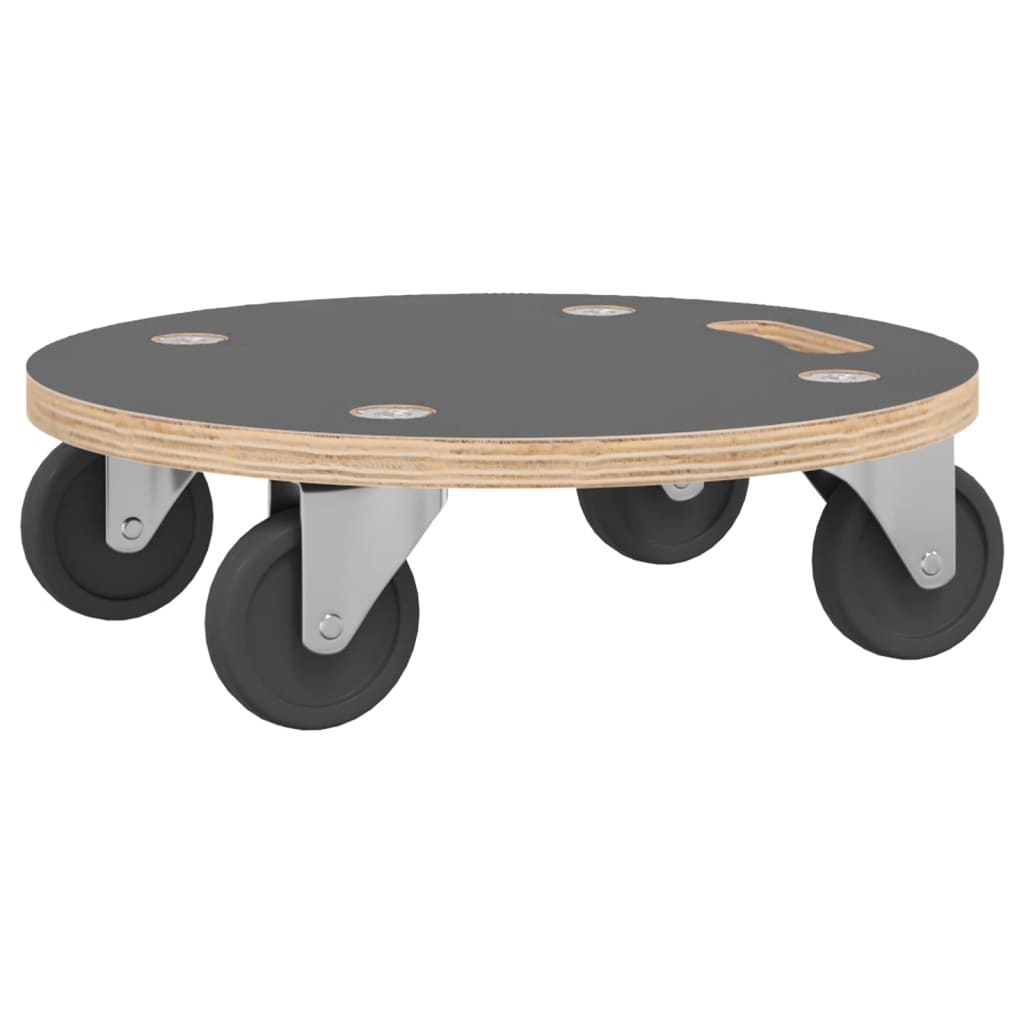 vidaXL Chariots sur roulettes 2 pcs rond Ø38x11,5 cm