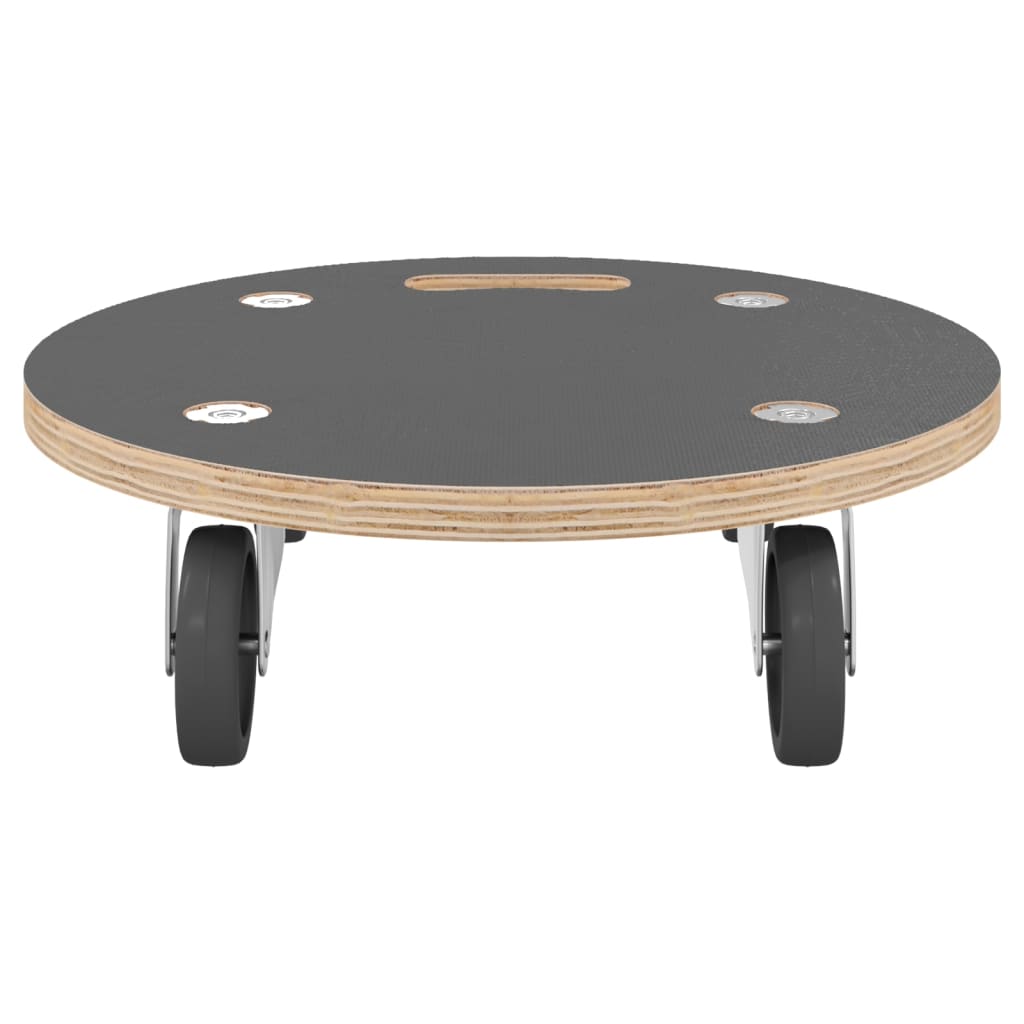 vidaXL Chariots sur roulettes 2 pcs rond Ø38x11,5 cm
