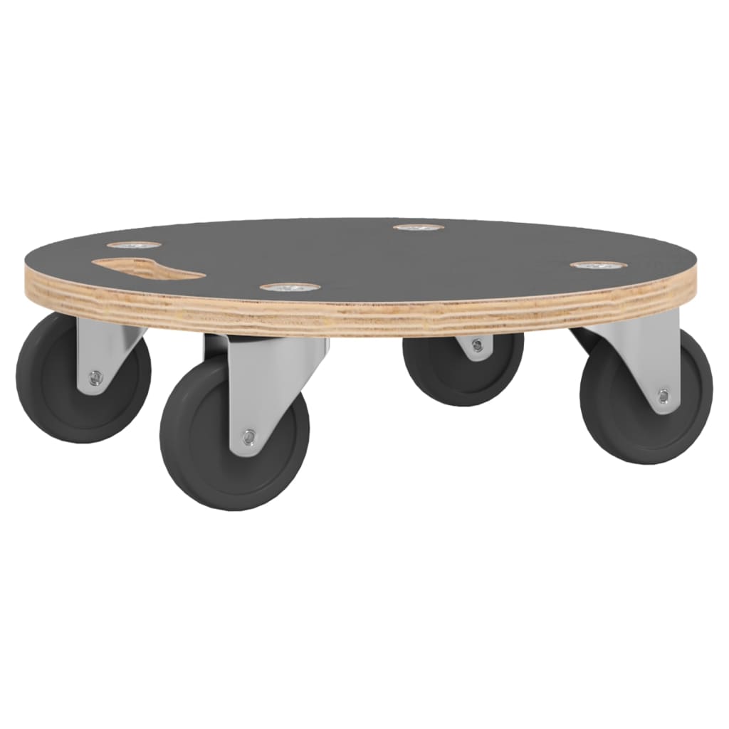 vidaXL Chariots sur roulettes 2 pcs rond Ø38x11,5 cm