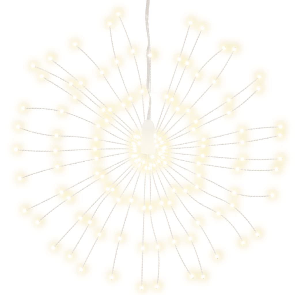vidaXL Étoile rayonnante de Noël 140 LED 2 pcs blanc chaud 17 cm