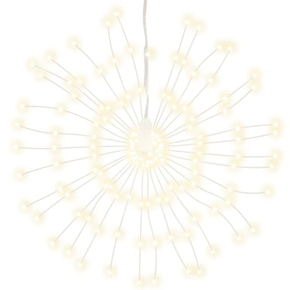 vidaXL Étoile rayonnante de Noël 140 LED 2 pcs blanc chaud 17 cm