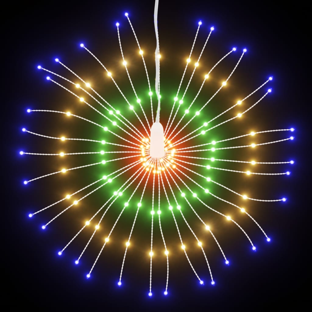 vidaXL Étoile rayonnante de Noël 140 LED 2 pcs multicolore 17 cm
