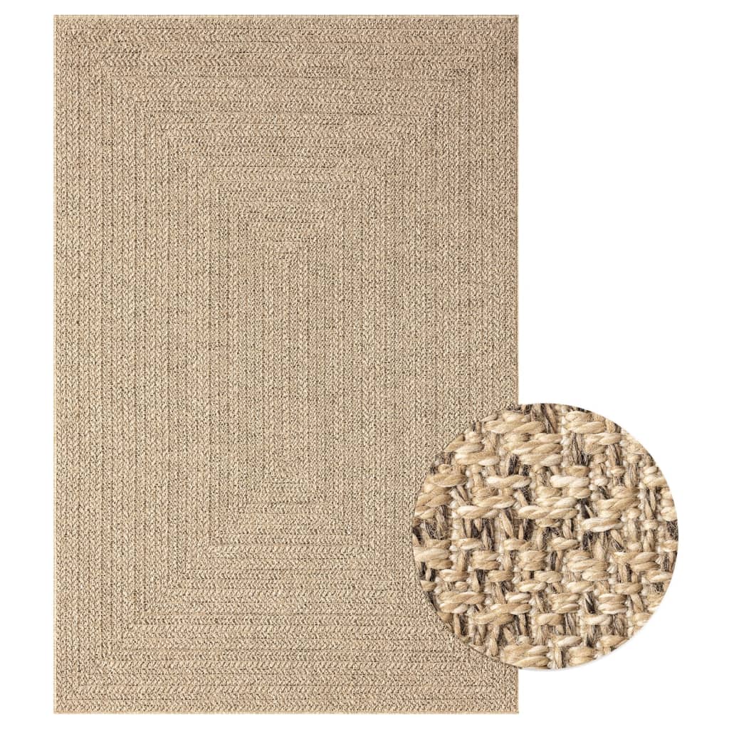 vidaXL Tapis 140x200 cm aspect jute intérieur et extérieur
