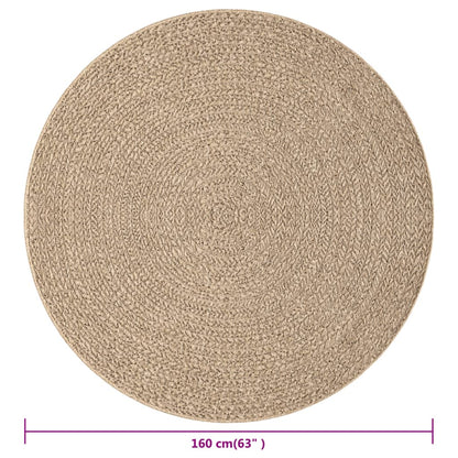 vidaXL Tapis 160 cm aspect jute intérieur et extérieur