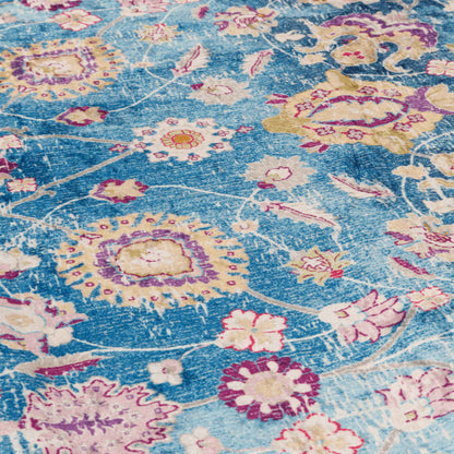 vidaXL Tapis lavable multicolore Ø 120 cm antidérapant