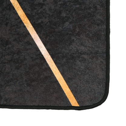 vidaXL Tapis lavable noir et doré 190x300 cm antidérapant