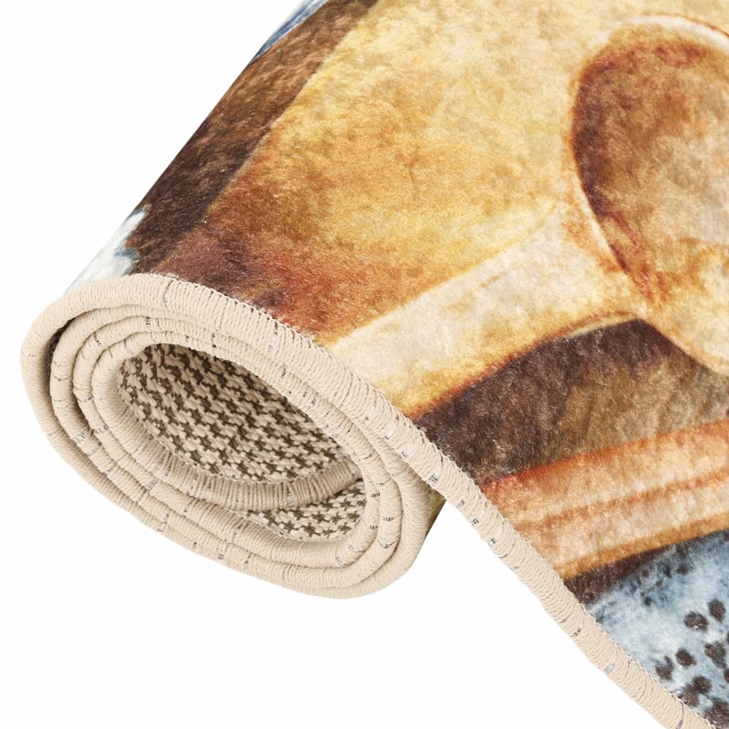 vidaXL Tapis de cuisine multicolore 60x180 cm lavable antidérapant