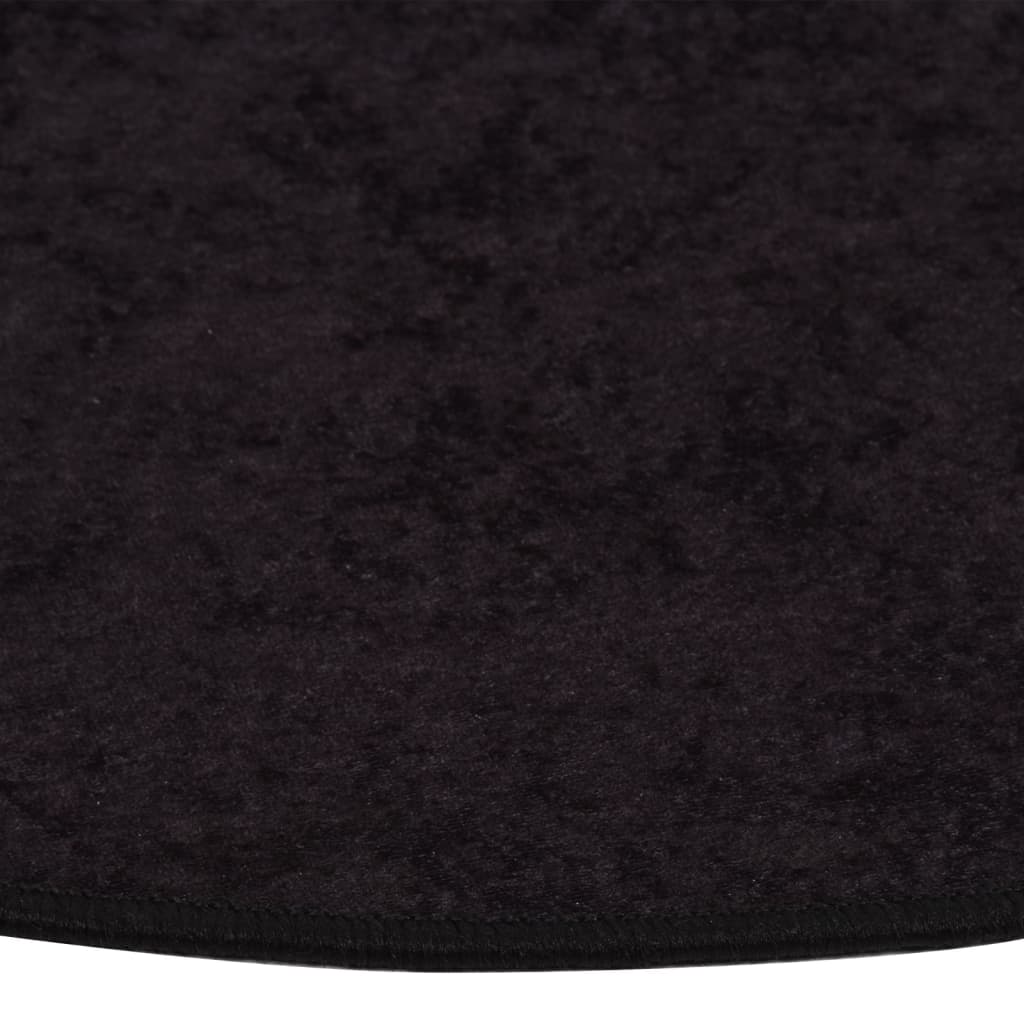 vidaXL Tapis lavable anthracite Ø 200 cm antidérapant