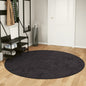 vidaXL Tapis lavable anthracite Ø 200 cm antidérapant
