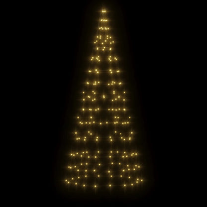vidaXL Arbre de Noël lumineux sur mât de drapeau 200 LED blanc 180 cm