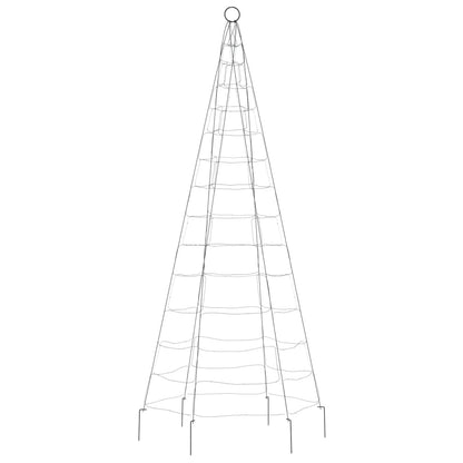vidaXL Arbre de Noël lumineux sur mât de drapeau 200 LED blanc 180 cm