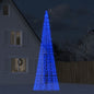 vidaXL Arbre de Noël lumineux sur mât de drapeau 1534 LED bleu 500 cm