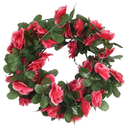 vidaXL Guirlandes de fleurs artificielles 6 pcs rouge rosé 250 cm