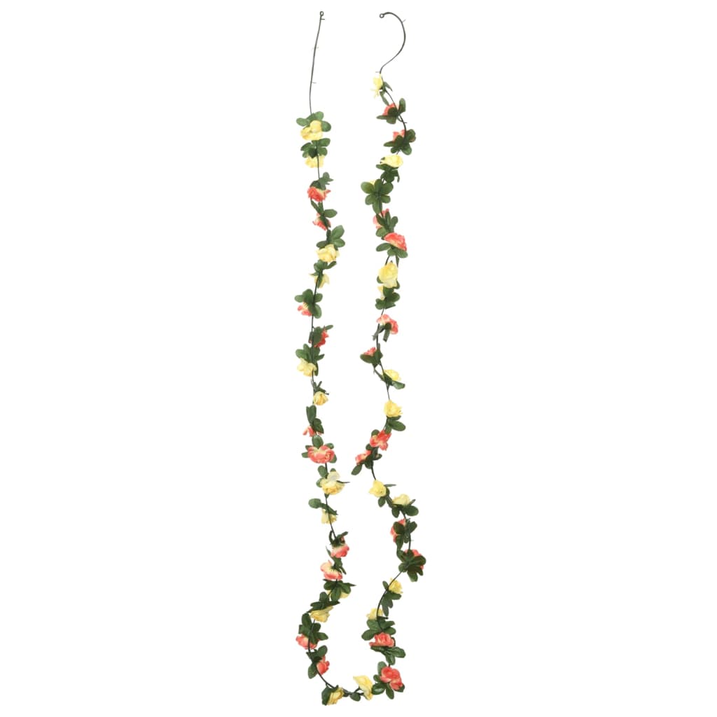 vidaXL Guirlandes de fleurs artificielles 6 pcs rouge vif 250 cm