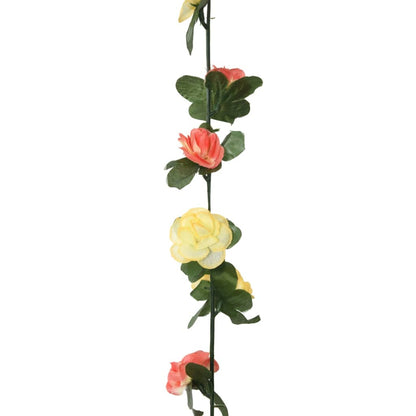 vidaXL Guirlandes de fleurs artificielles 6 pcs rouge vif 250 cm