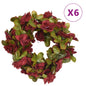 vidaXL Guirlandes de fleurs artificielles 6 pcs rouge bordeaux 250 cm