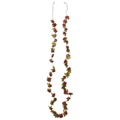 vidaXL Guirlandes de fleurs artificielles 6 pcs rouge bordeaux 250 cm