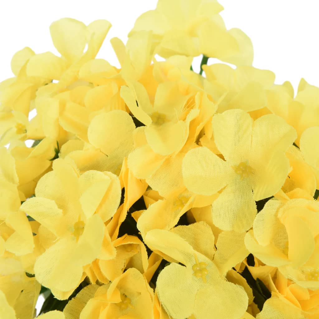 vidaXL Guirlandes de fleurs artificielles 3 pcs Jaune 85 cm