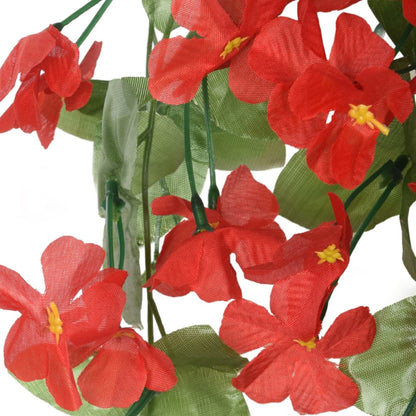 vidaXL Guirlandes de fleurs artificielles 3 pcs rouge 85 cm