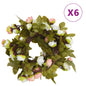 vidaXL Guirlandes de fleurs artificielles 6 pcs champagne 215 cm