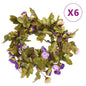vidaXL Guirlandes de fleurs artificielles 6 pcs violet clair 215 cm
