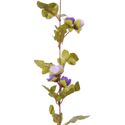 vidaXL Guirlandes de fleurs artificielles 6 pcs violet clair 215 cm
