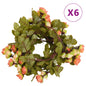 vidaXL Guirlandes de fleurs artificielles 6 pcs rouge vif 215 cm