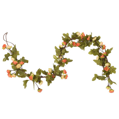 vidaXL Guirlandes de fleurs artificielles 6 pcs rouge vif 215 cm