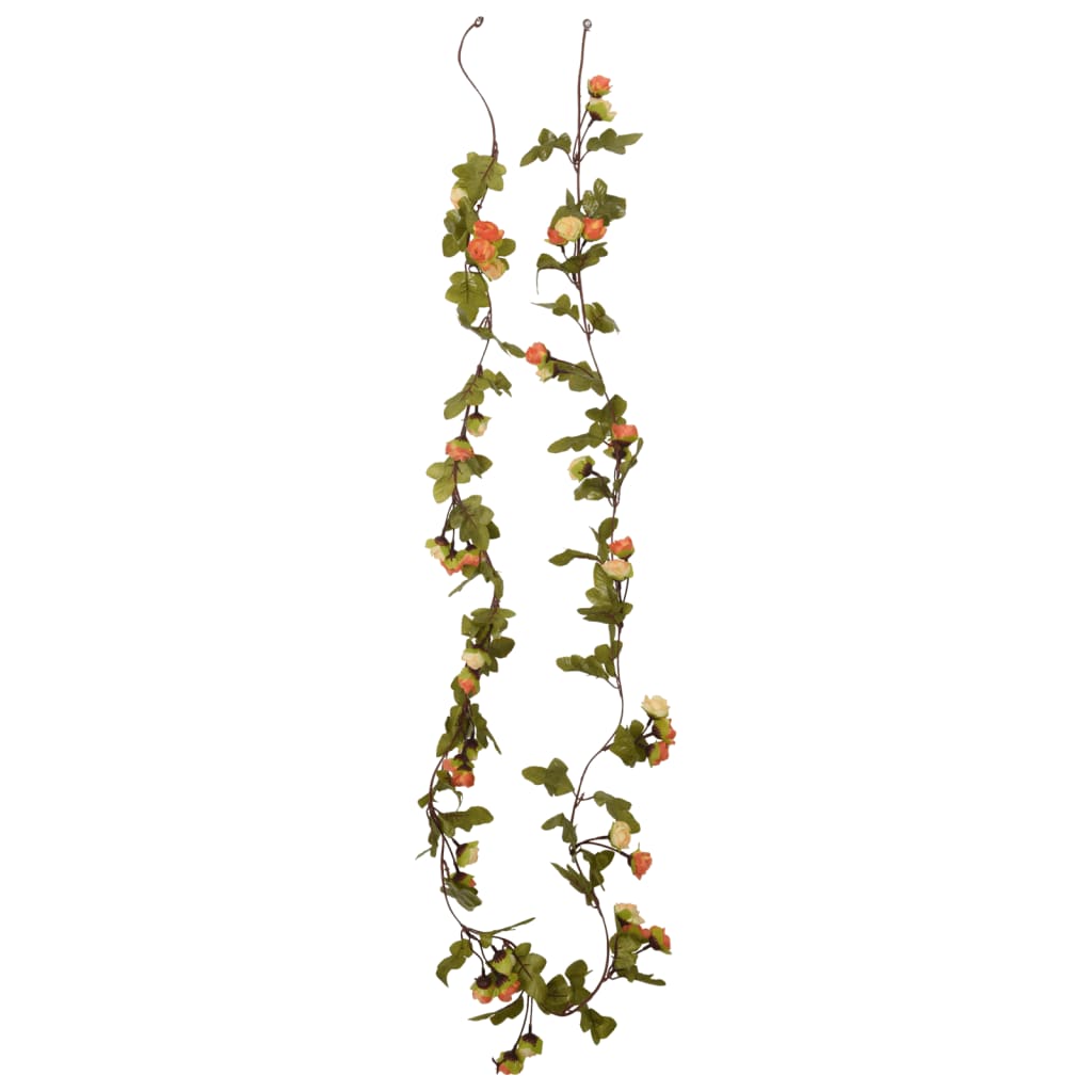vidaXL Guirlandes de fleurs artificielles 6 pcs rouge vif 215 cm