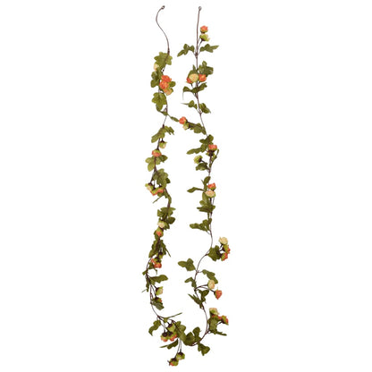 vidaXL Guirlandes de fleurs artificielles 6 pcs rouge vif 215 cm