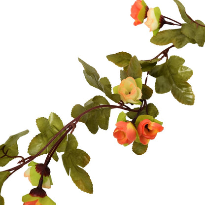 vidaXL Guirlandes de fleurs artificielles 6 pcs rouge vif 215 cm