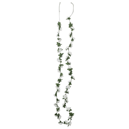 vidaXL Guirlandes de fleurs artificielles 6 pcs blanc 240 cm
