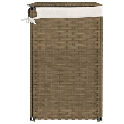 vidaXL Panier à linge avec 2 sections 53x35x57 cm résine tressée