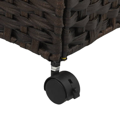 vidaXL Panier à linge avec roulettes marron foncé 60x35x60,5 cm