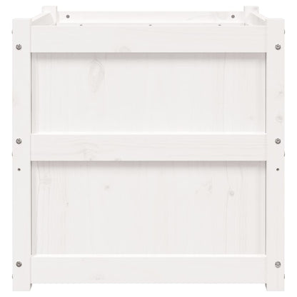 vidaXL Jardinières 2 pcs blanc bois de pin massif