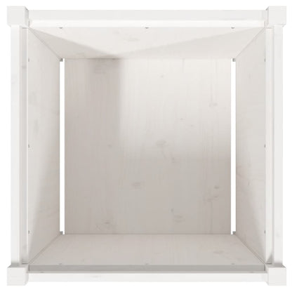 vidaXL Jardinières 2 pcs blanc bois de pin massif
