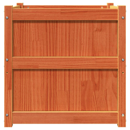vidaXL Jardinière cire marron 60x60x60 cm bois de pin massif