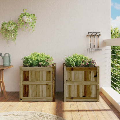 vidaXL Jardinières 2 pcs bois de pin imprégné