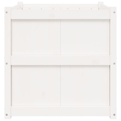 vidaXL Jardinière d'extérieur blanc 70x70x70 cm bois de pin massif