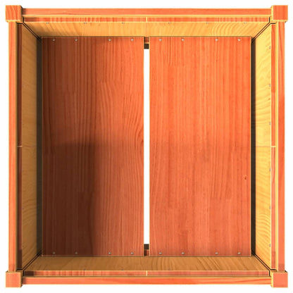 vidaXL Jardinière cire marron 70x70x70 cm bois de pin massif