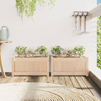 vidaXL Jardinières 2 pcs bois de pin massif