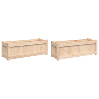vidaXL Jardinières 2 pcs bois de pin massif