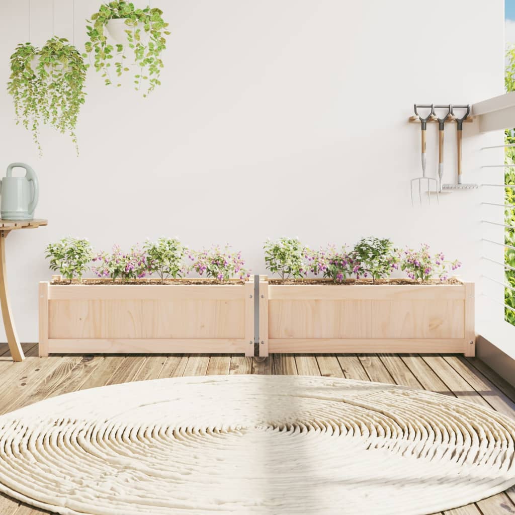 vidaXL Jardinières 2 pcs bois de pin massif