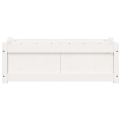 vidaXL Jardinière blanc 90x31x31 cm bois massif de pin