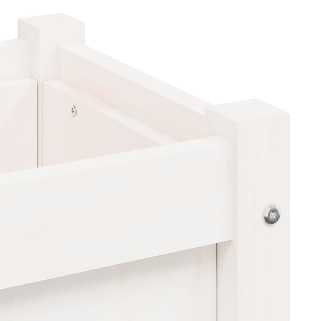 vidaXL Jardinière blanc 90x31x31 cm bois massif de pin
