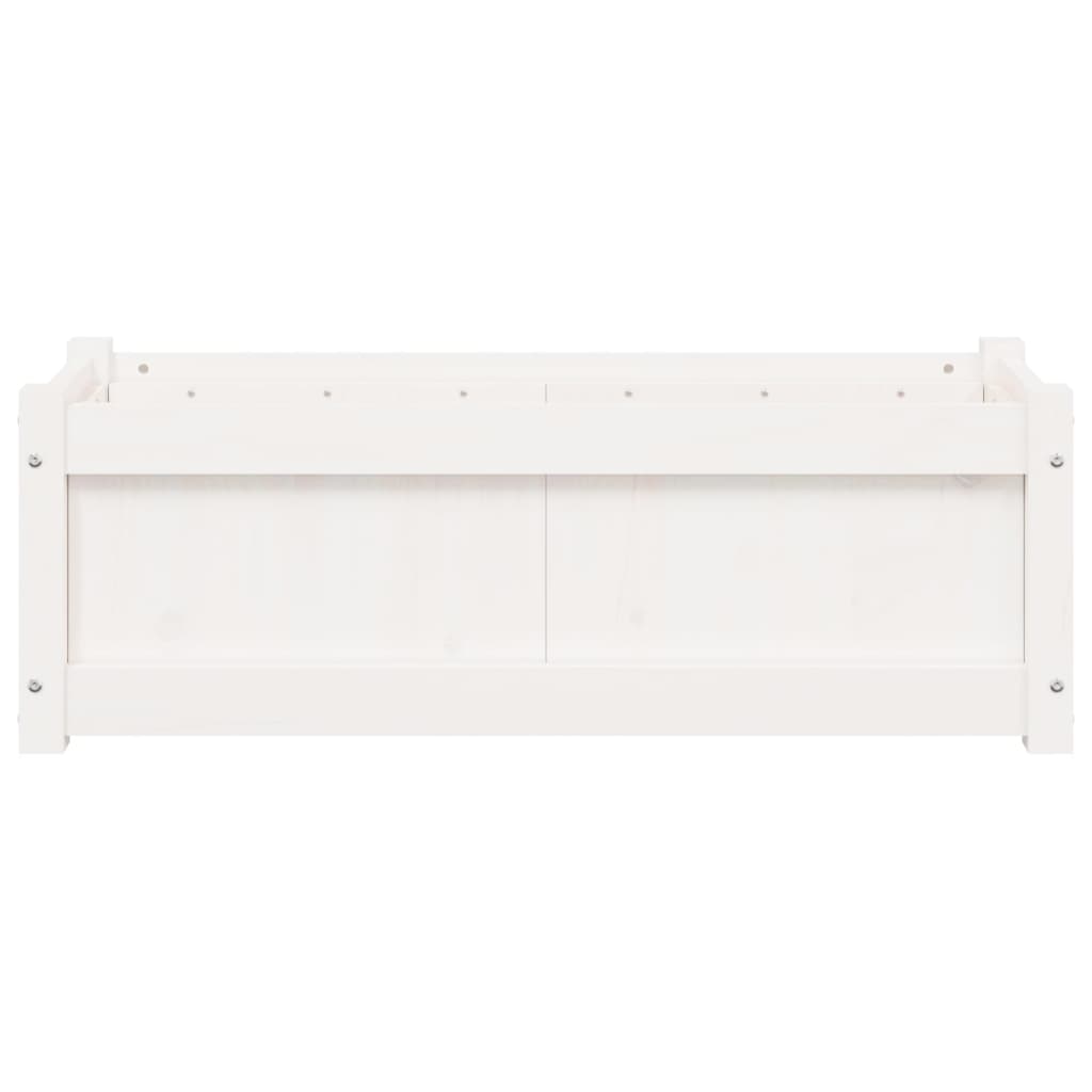 vidaXL Jardinières 2 pcs blanc bois de pin massif