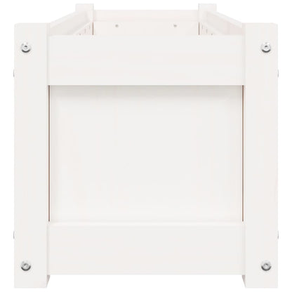 vidaXL Jardinières 2 pcs blanc bois de pin massif