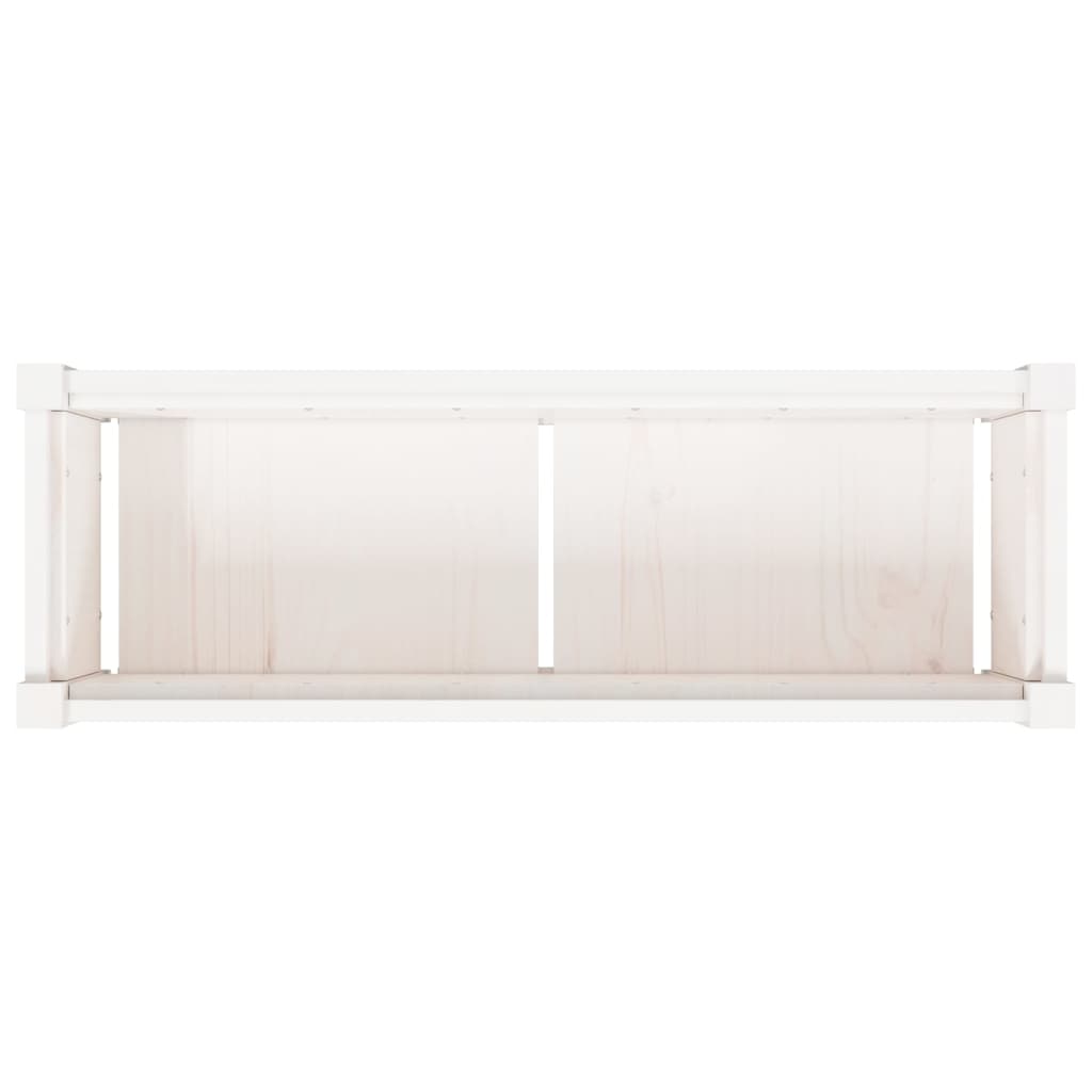 vidaXL Jardinières 2 pcs blanc bois de pin massif