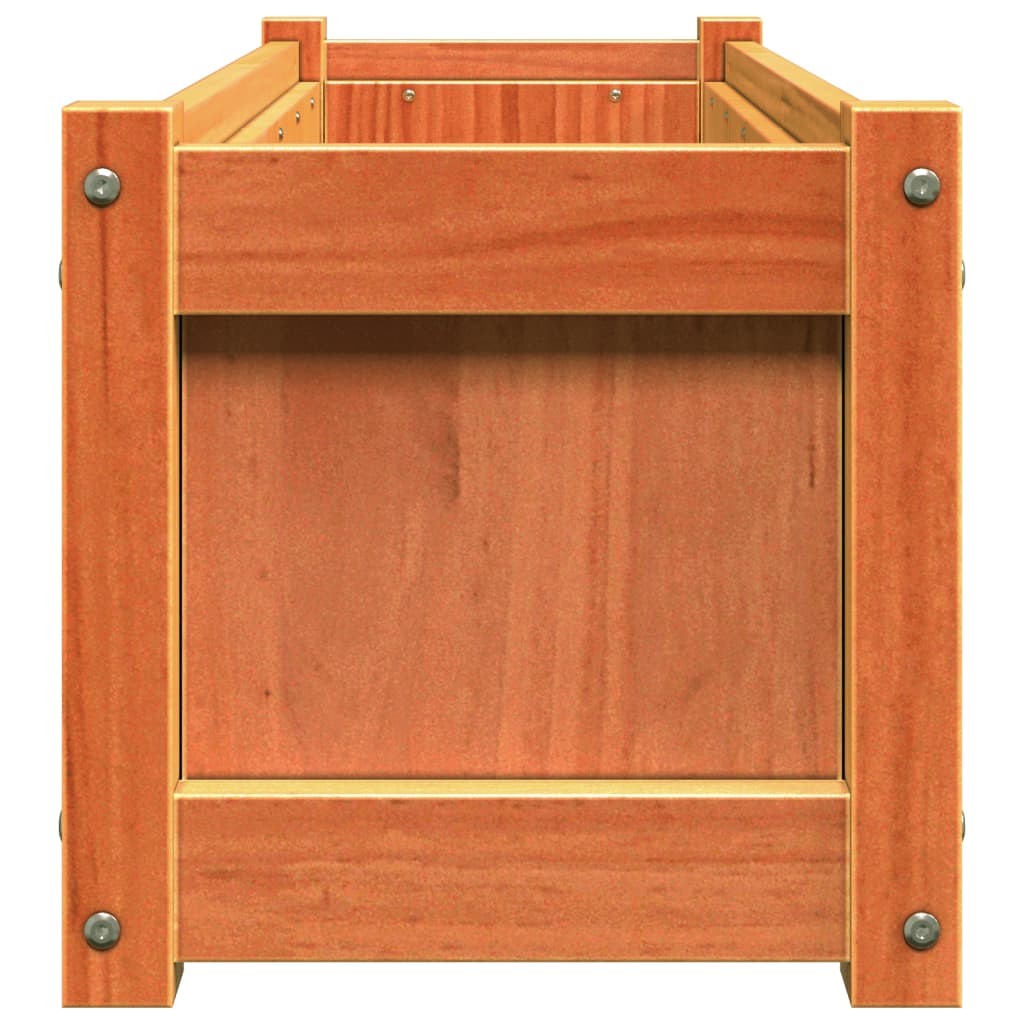 vidaXL Jardinières 2 pcs cire marron bois de pin massif