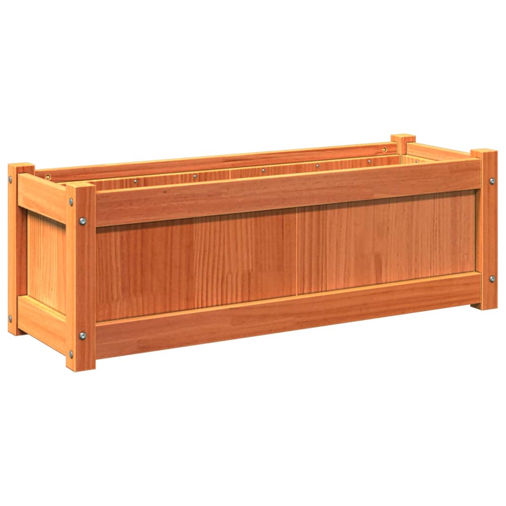 vidaXL Jardinières 2 pcs cire marron bois de pin massif